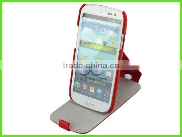 red flip case leather for samsung galaxy s3