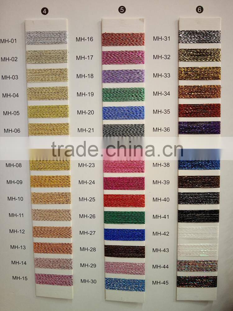 Best choice high quality colorful MS-TYPE metalic yarn on machine embroidery