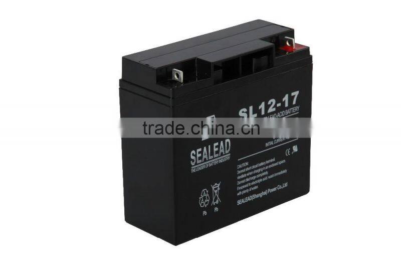 Made in guangzhou rechargeable battery 12v 17ah