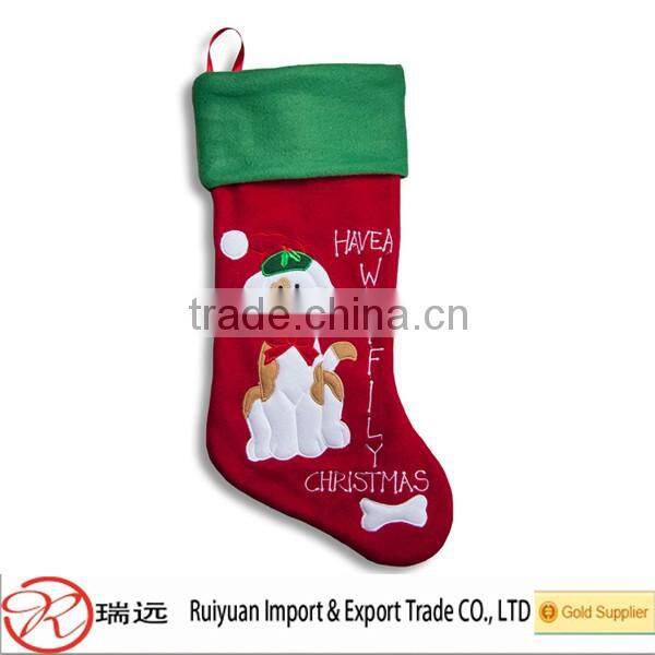 2016 Alibaba China Factory hot sale high quality felt christmas socks