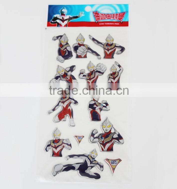 kids cartoon 3d epoxy sticker,fashionable room decoration clear epoxy resin sticker