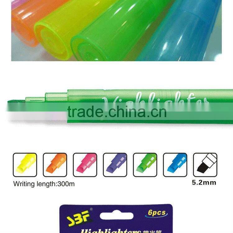 Highlighter set chisel pen tip item 522
