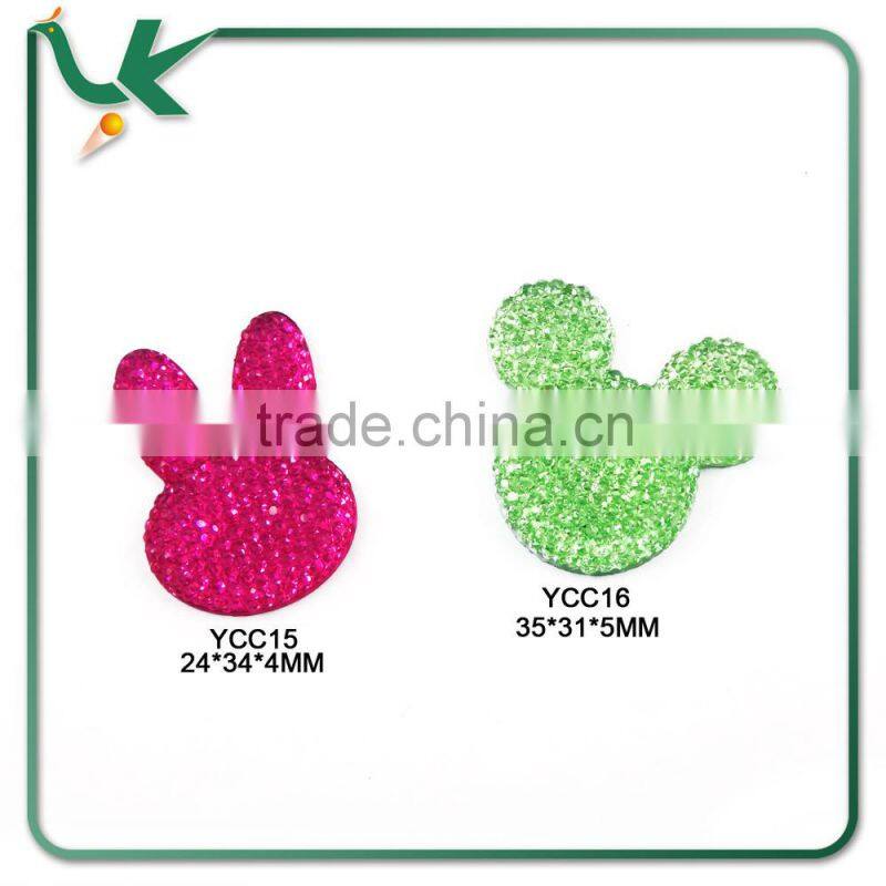 Christmas Halloween Cabochons Cross Flatback Resin Beads with Glitter Powder Kids DIY Crafts MIX IN STOCK