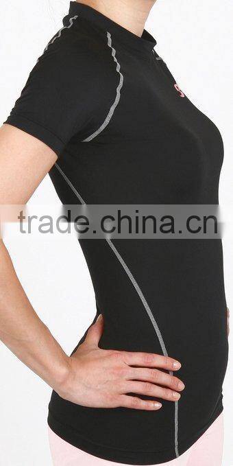shorts leeve t shirt, polyester t shirt, compression t shirt for women