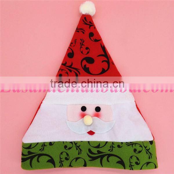 Christmas indoor decoration stamp 3 colors knitted christmas santa hat