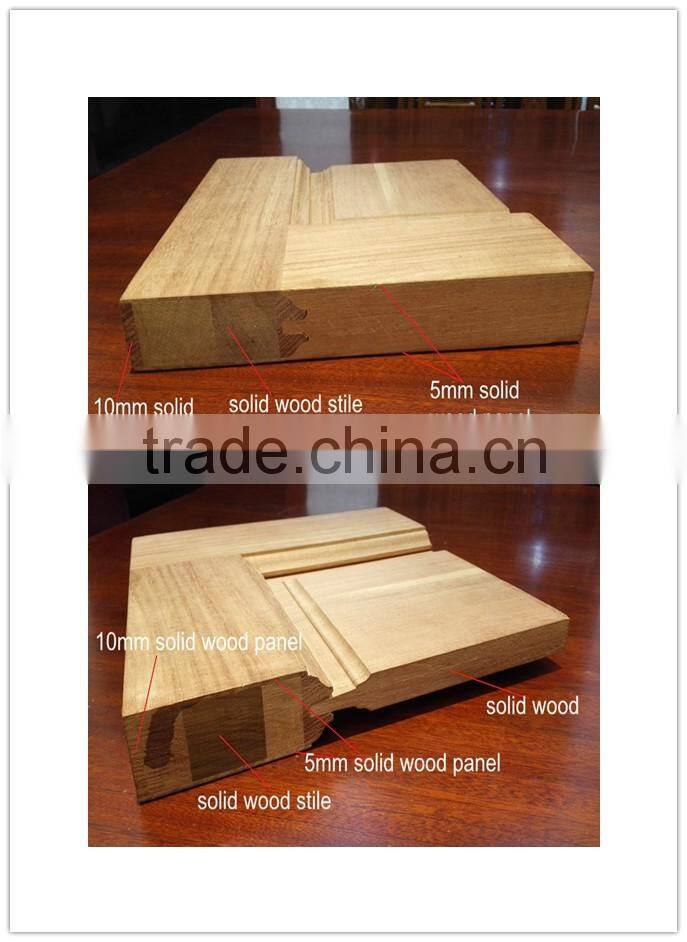 Entry Door solid wood door with glass simple design YHD-1610