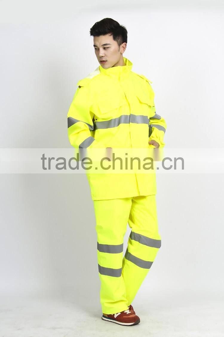 High Quality Waterproof nylon uniforms Raincoat Suit