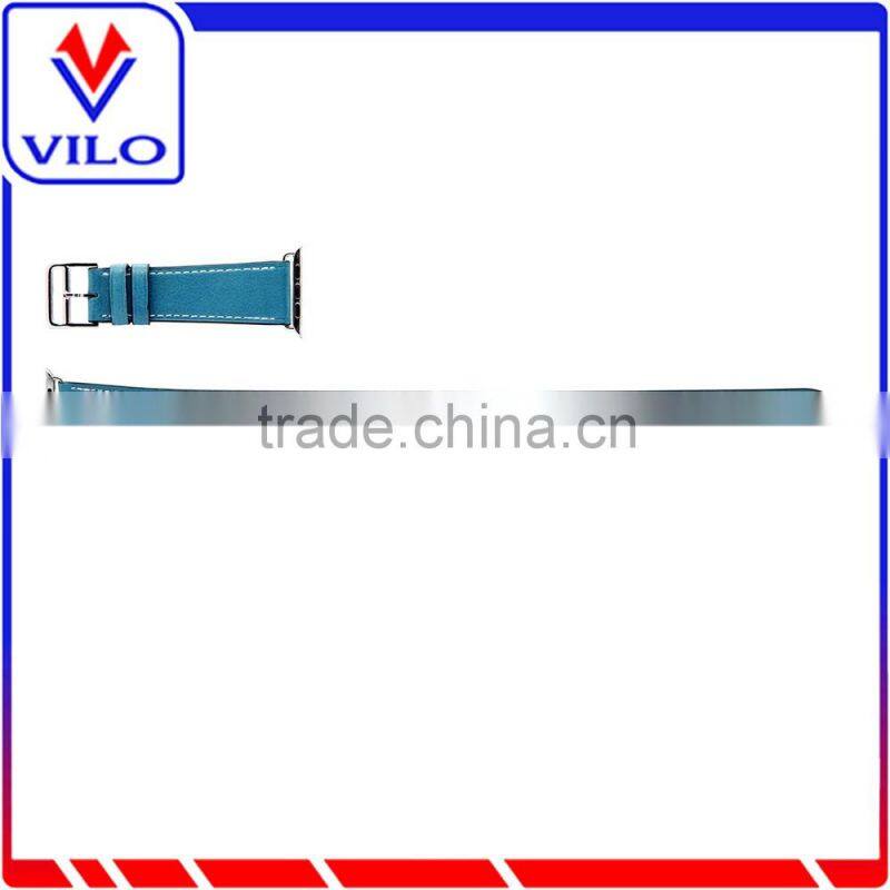 The Wholesale Extra Long Genuine Leather Band Double Tour Bracelet Leather watchband for Apple Watch