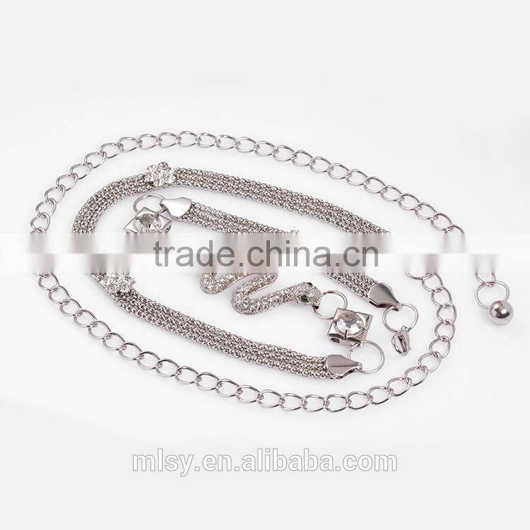 Snake shaped manufacture fashion zinc alloy decorative ornament chain Brightness F1-80026