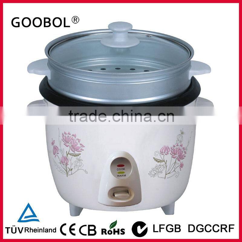 Small Rice Cooker With Alminum Steamer & S/S Lid, Non-stick Inner Pot