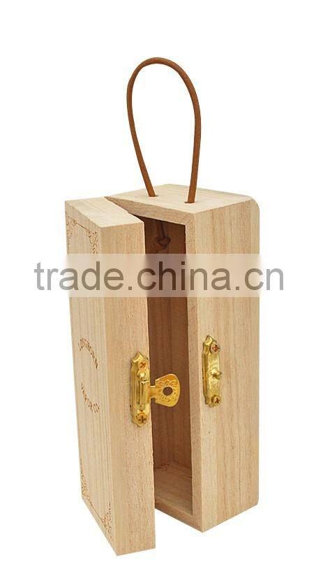 Cheap wooden wine bottle box wooden wine box single bottle wine box