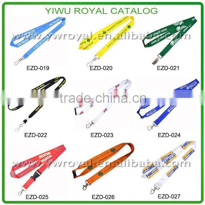 Popular Logo Imprint Polyester Single College Custom Lanyard