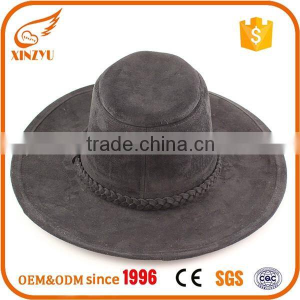 Cheap plain felt cowboy hats wholesale diy felt hats with ribbon & rope