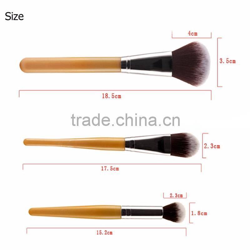 High quality 11pcs makeup brush sets soft synthetic hair and plastic handle makeup brush kits