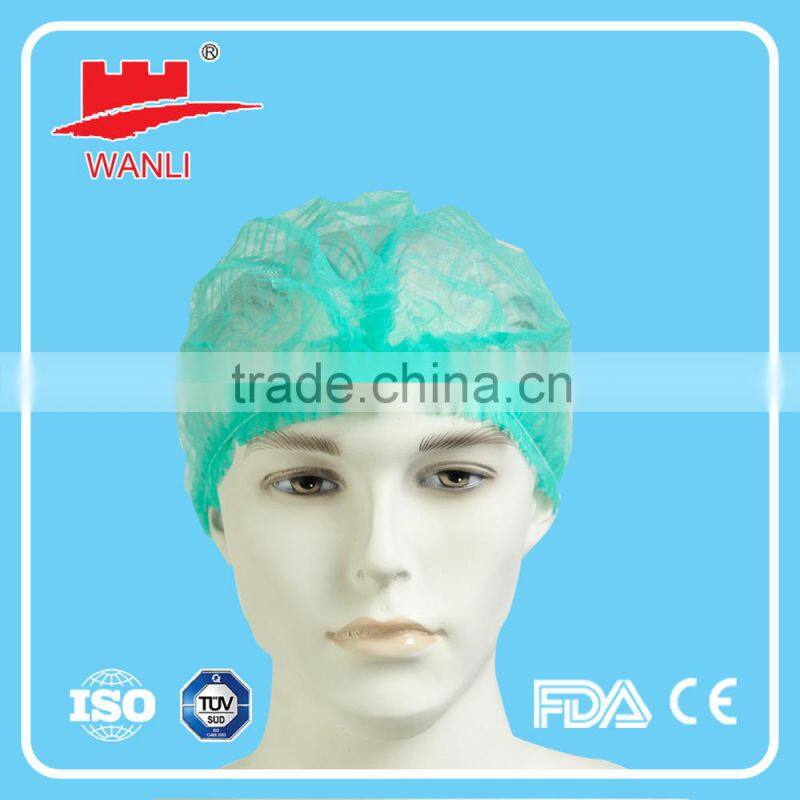 Top Quality FDA CE approval Disposable Round Bouffant Hairnet Caps