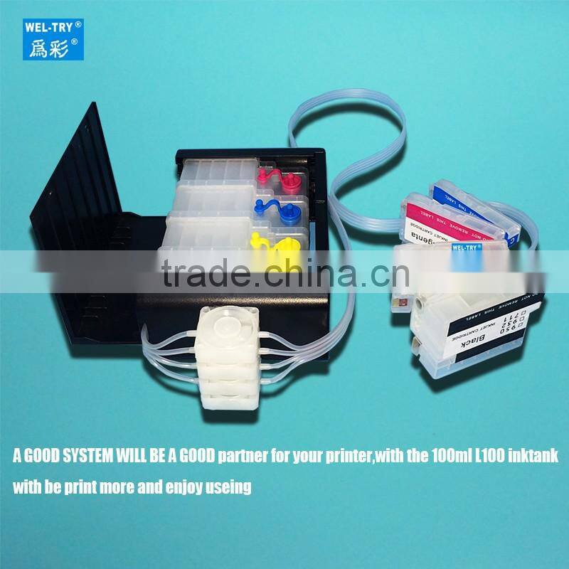 compatible for Pro HP Officejet 6100 / 6600/ 6700/7110/7612/7610/7510/7512 continuous ink supply system HP932/933 CISS