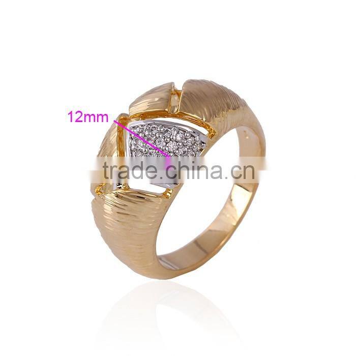 11324 luxury and elegant metal ring multicolor gold wide band ring