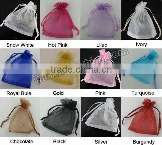 23 Color In Stock Customized Cheap Wholesale Organza Jewelry Bag