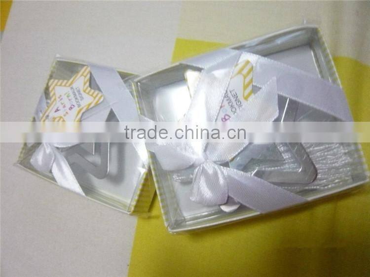 celebration supplies h"A Star is Born!"Metal Bookmark with White-Silk