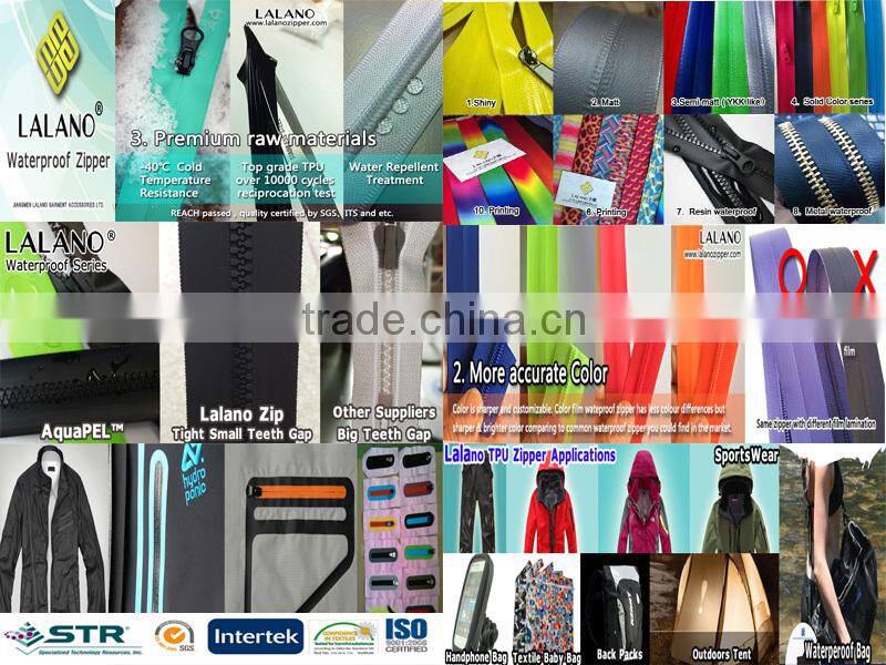 NO.7 raincoat waterproof zipper eco-friendly in antique brass color