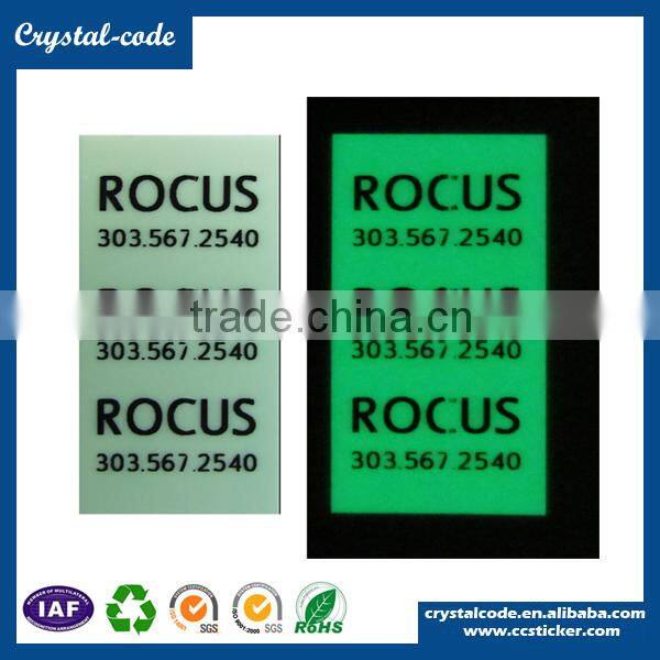 Eco-friendly customized size glow in the dark sticker for wall decoration