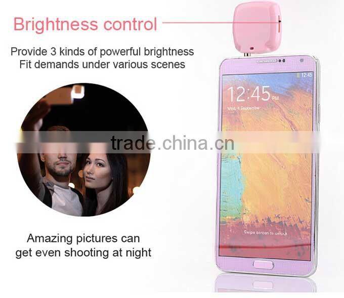 TOP Quality Mobile Phone Selfie Stick RK05 Portable Mini 16 Leds LED Flash Light RK05