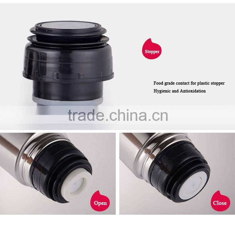 best selling 1000ML double wall 18 8 stainless steel vacuum flask made in china