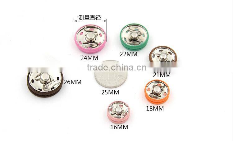 24mm colorful fastener Fabric button