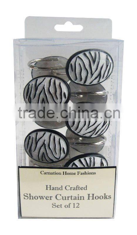 RESIN SHOWER CURTAIN HOOKS