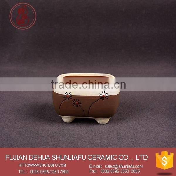 2016 Unique Design Cement Paint Ceramic Pottery Planters,Small Flower Pots