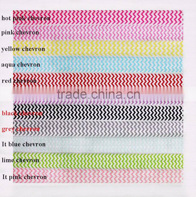 New Printed Fashion 5/8" FOE , Custom Printed Hair Tie Wholesale , Elastic ribbon band Hair Ties for kids accessories