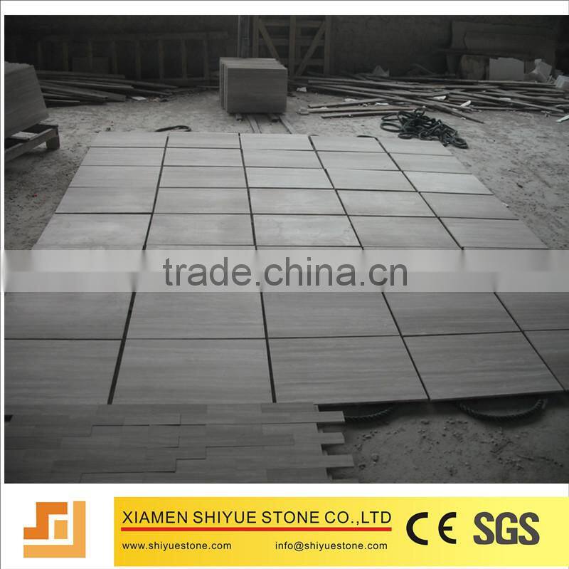 Polished Wooden Grey Marble Stone