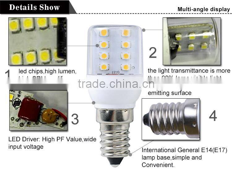 Zhejiang factory direct sale, SMD2835 PC T25 fridge led lamp 1W/0.8W 220-240V 200LM hot sale with TUV CE approved
