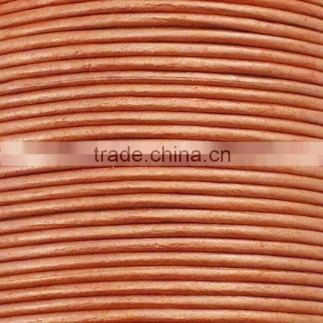 1mm Brown Round Leather Cords from Borg Export