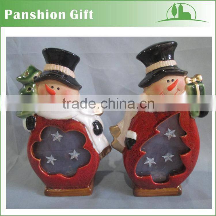 new products ceramic snowman led christmas decoration