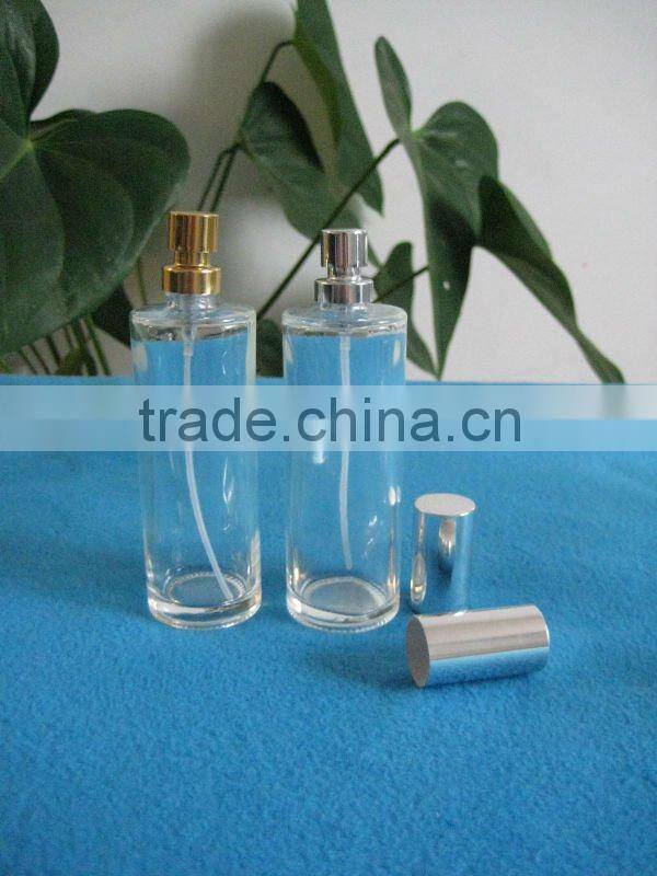 clear or frosted glass cosmetic bottle