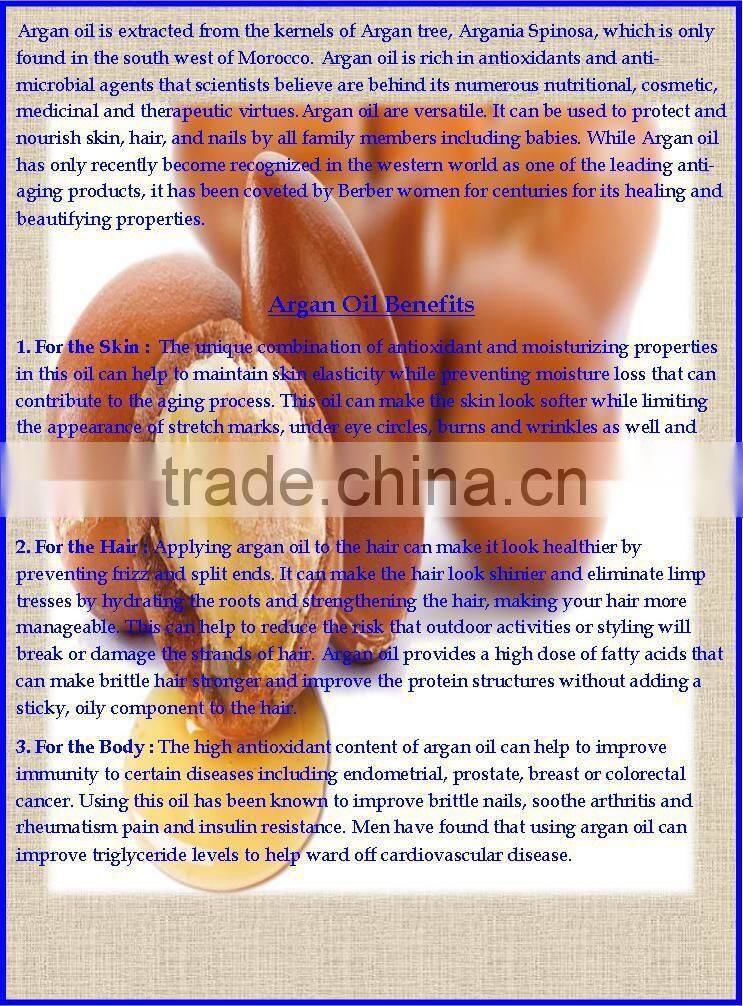 100% Natural Argan Oil - Best Benefits for Skin & Hair Uses at Reasonable Price