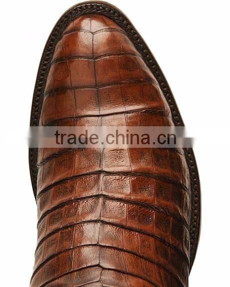 black brown cowgirl&cowboy genuine leather western caiman ultra belly boots wholesale