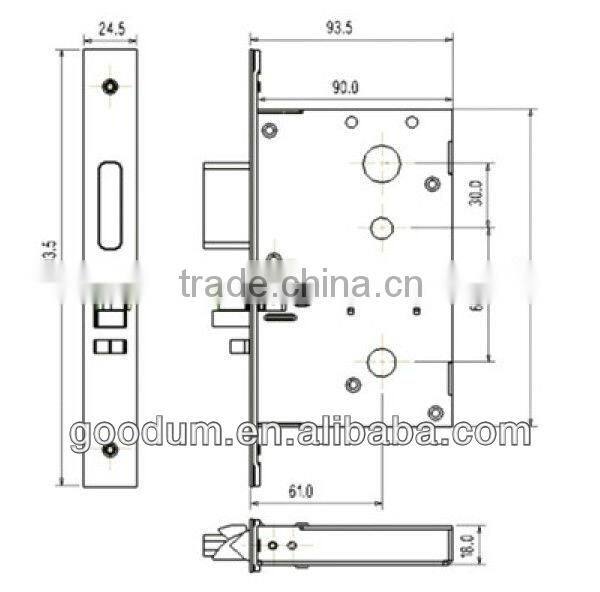 bright stainless hotel locks