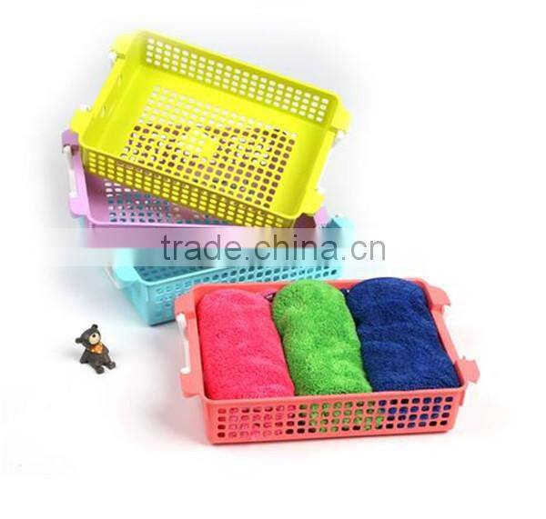 Multi-color Big Size Smile Face Plastic Storage Basket