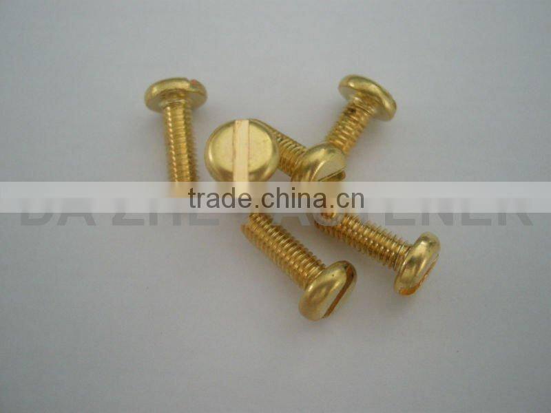 Brass chrome machine screw