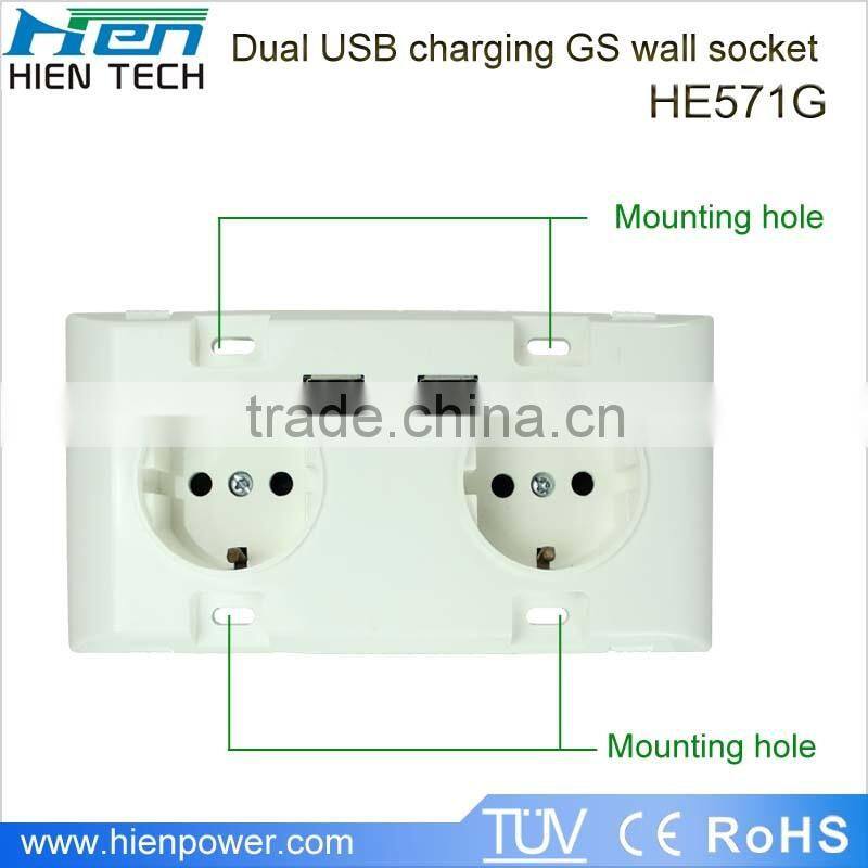 New arrival doubel ac plug outlet eu electric socket for hotel room household