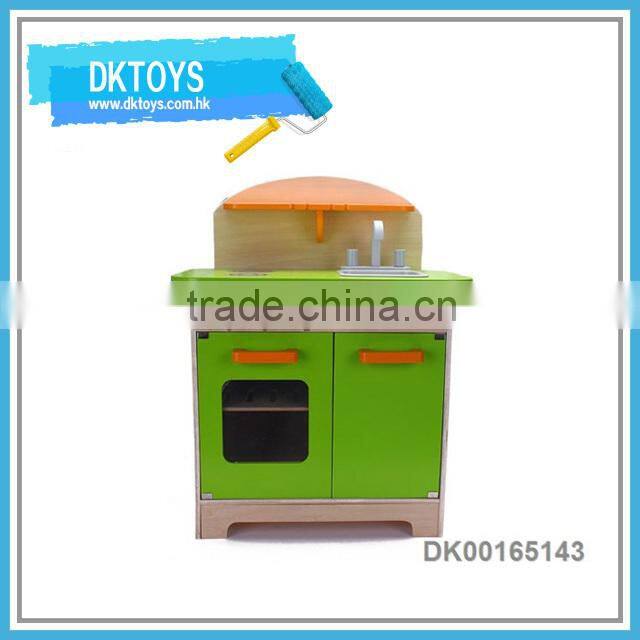 Play House Toy Wooden Kitchen Toy Kit With Cooking Set