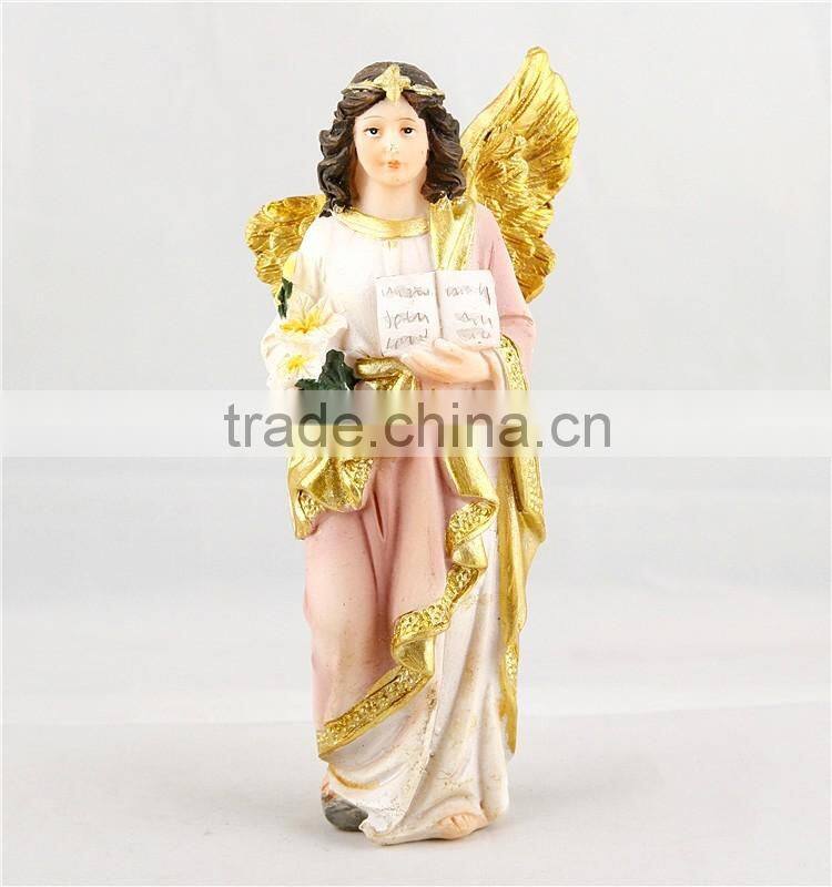 Promotional handmad religious angle figurine statue