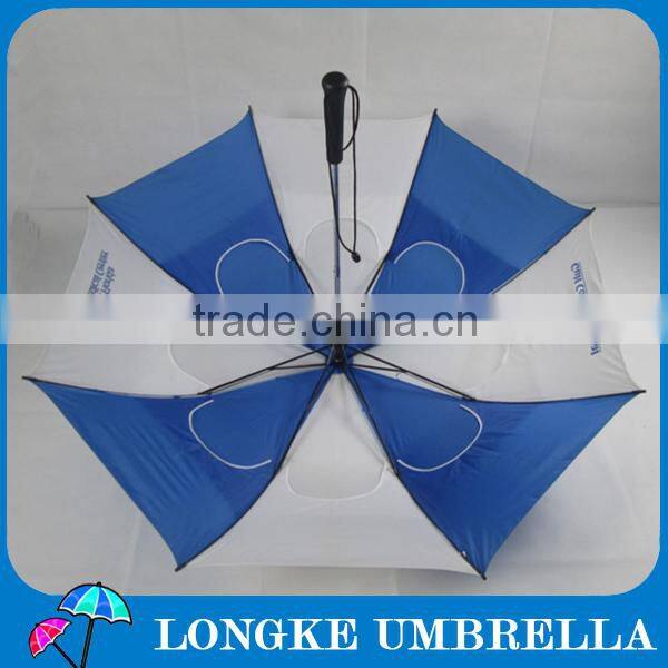 Auto open 2 folding umbrellas