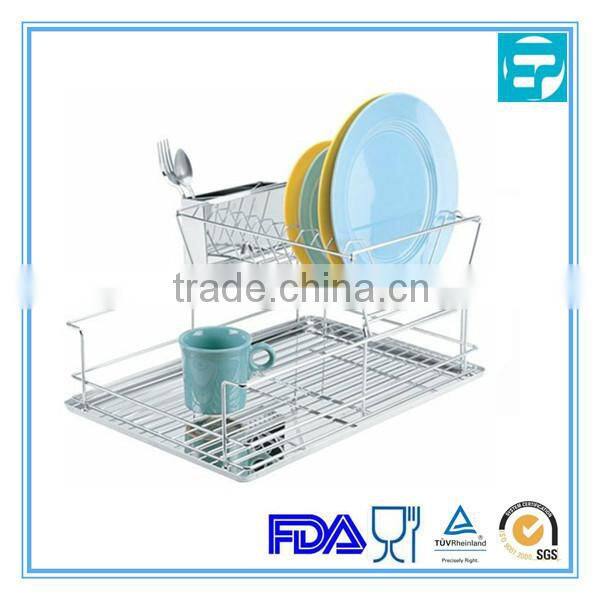 Steel Kitchen Houseware 2-Tier Dish Rack
