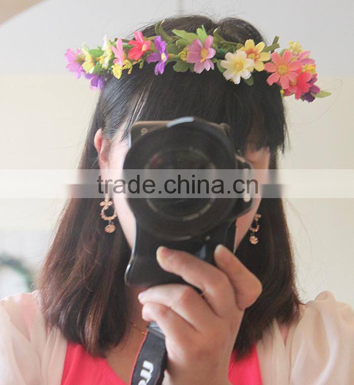 Hawaii Mini Cute Flower Wreath Bridal Party Woman Girls Flower Hair Accessory
