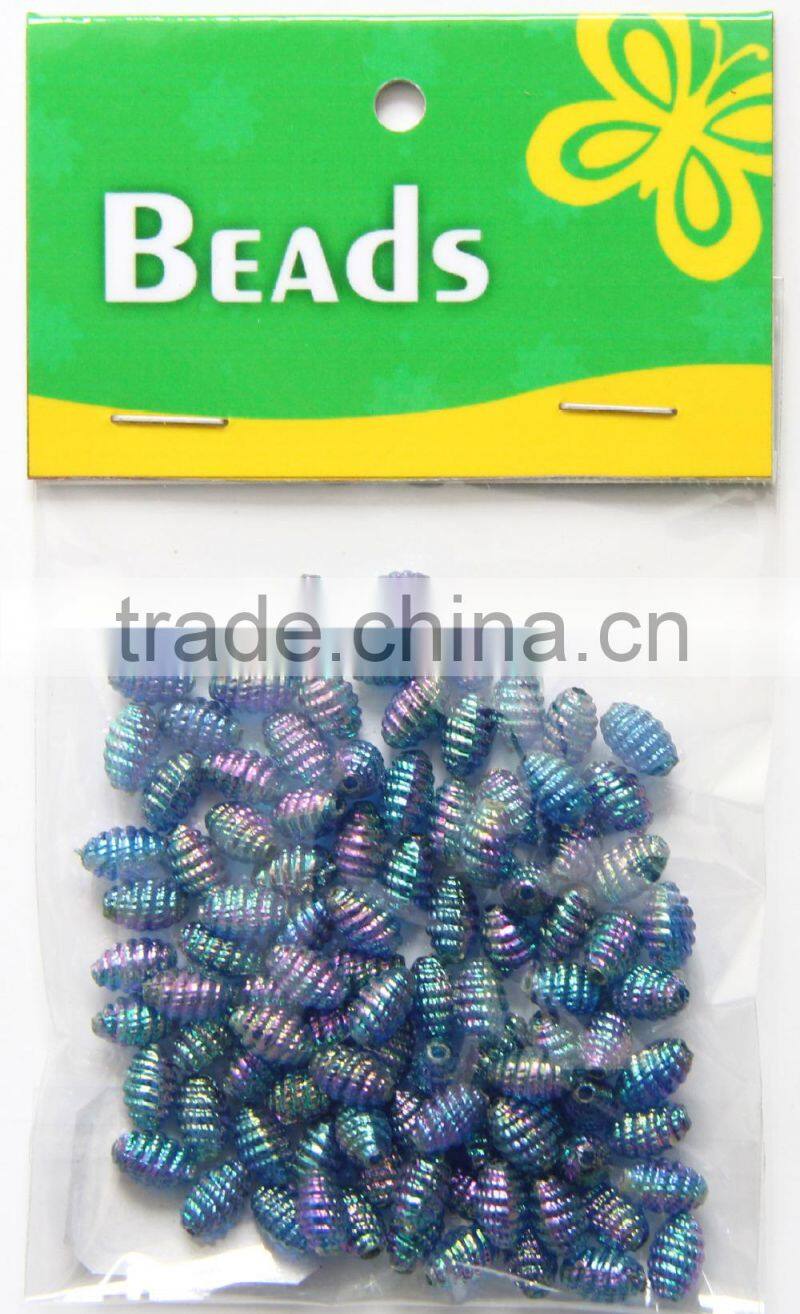 2015 New Fashion Colorful oval Crystal Glass Beads