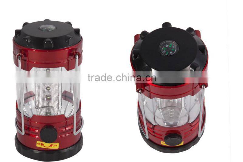 12 led camping lantern high-brightness small camping light with 3*AA dry battery with compass
