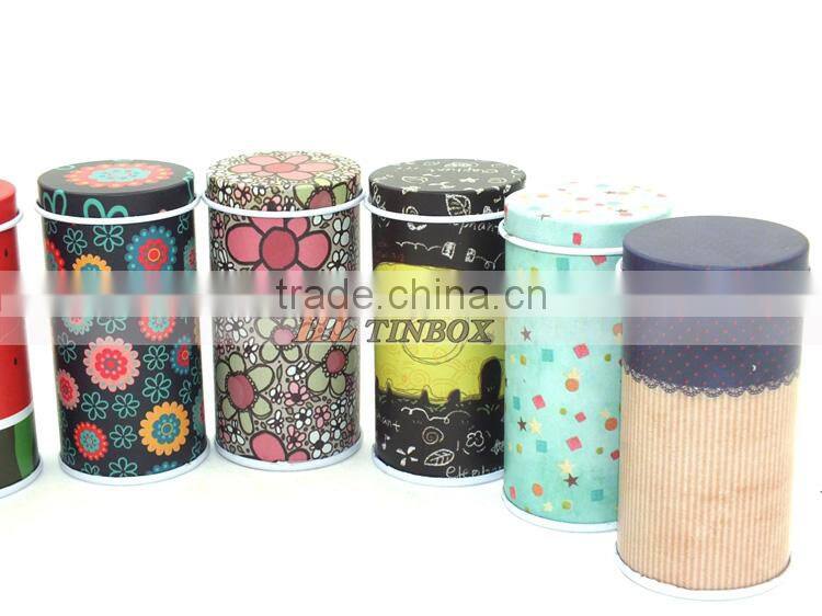 Colorful Round Small Stick Gift Tin Can